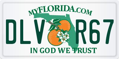 FL license plate DLVR67