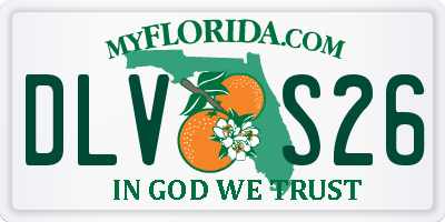 FL license plate DLVS26