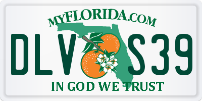 FL license plate DLVS39