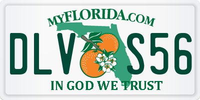 FL license plate DLVS56