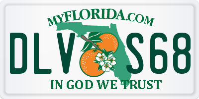 FL license plate DLVS68