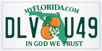 FL license plate DLVU49