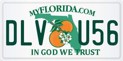 FL license plate DLVU56