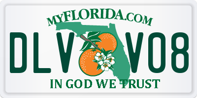 FL license plate DLVV08