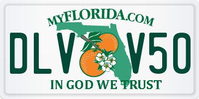 FL license plate DLVV50
