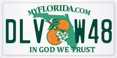 FL license plate DLVW48