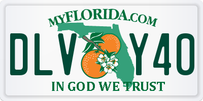 FL license plate DLVY40