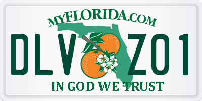 FL license plate DLVZ01