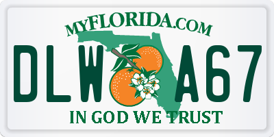 FL license plate DLWA67
