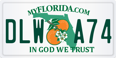 FL license plate DLWA74