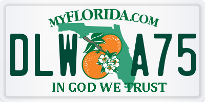 FL license plate DLWA75