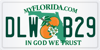 FL license plate DLWB29