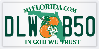 FL license plate DLWB50