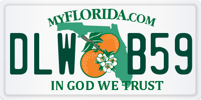 FL license plate DLWB59