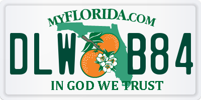 FL license plate DLWB84