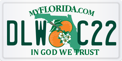 FL license plate DLWC22