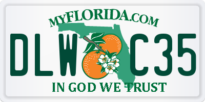 FL license plate DLWC35