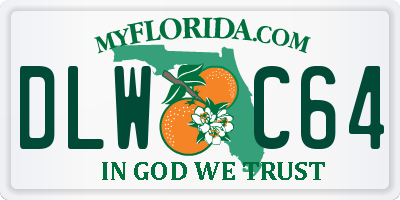 FL license plate DLWC64