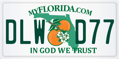 FL license plate DLWD77