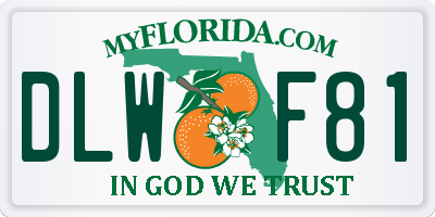 FL license plate DLWF81