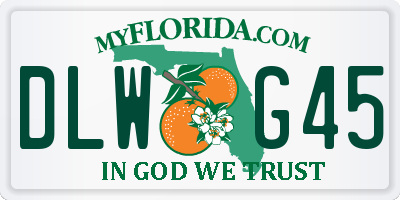 FL license plate DLWG45