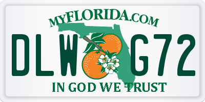FL license plate DLWG72