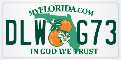 FL license plate DLWG73