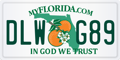 FL license plate DLWG89