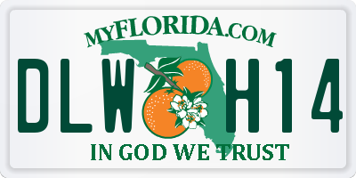 FL license plate DLWH14