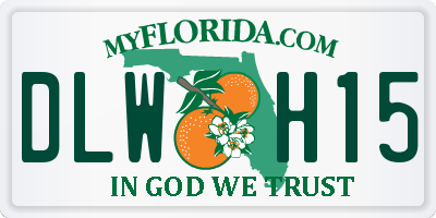 FL license plate DLWH15