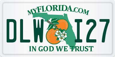 FL license plate DLWI27
