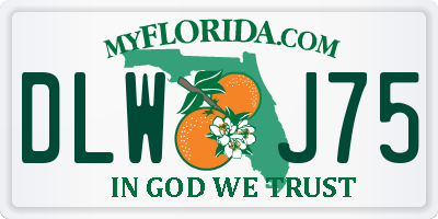 FL license plate DLWJ75