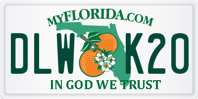 FL license plate DLWK20