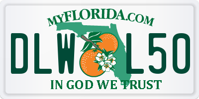 FL license plate DLWL50