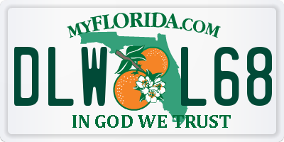 FL license plate DLWL68