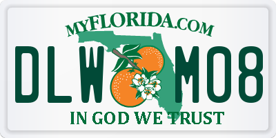 FL license plate DLWM08
