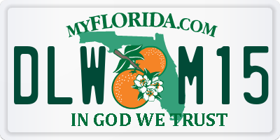 FL license plate DLWM15
