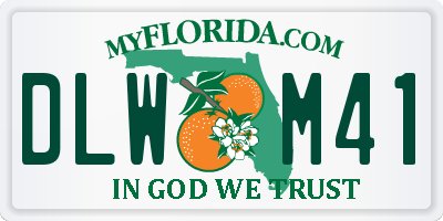 FL license plate DLWM41