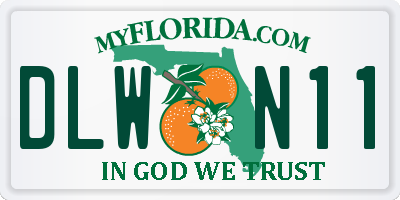 FL license plate DLWN11
