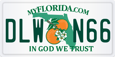 FL license plate DLWN66
