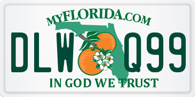 FL license plate DLWQ99