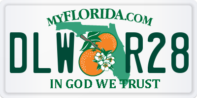 FL license plate DLWR28