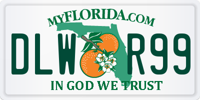 FL license plate DLWR99