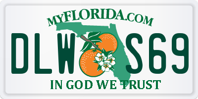 FL license plate DLWS69