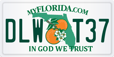 FL license plate DLWT37