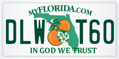 FL license plate DLWT60