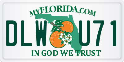 FL license plate DLWU71