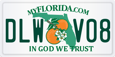 FL license plate DLWV08