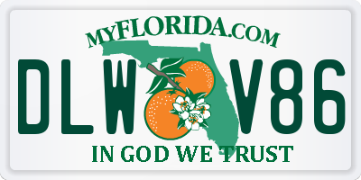 FL license plate DLWV86