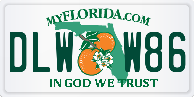 FL license plate DLWW86